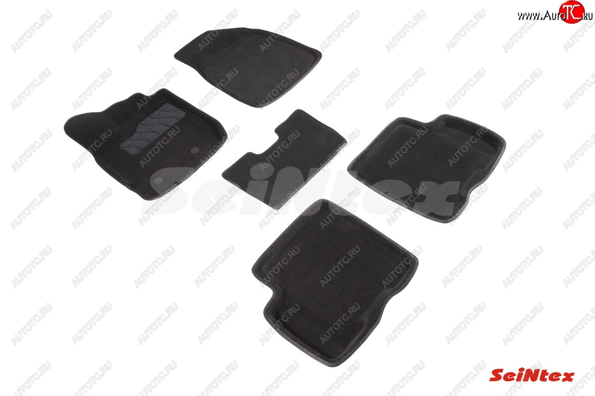 4 799 р. Комплект 3D ковриков в салон (ворсовые / чёрные) Seintex  Renault Arkana (2019-2024)  с доставкой в г. Калуга