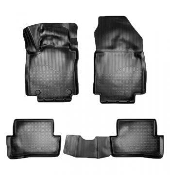 1 799 р. Коврики салонные Noplast (3D)  Renault Clio ( KH98,  BH98) (2012-2020) (Черные)  с доставкой в г. Калуга. Увеличить фотографию 1
