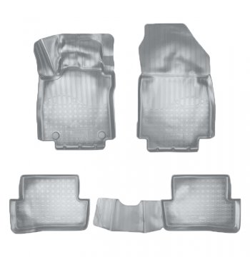 2 299 р. Коврики салонные Noplast (3D)  Renault Clio ( KH98,  BH98) (2012-2020) (Серые)  с доставкой в г. Калуга. Увеличить фотографию 1