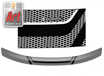 2 259 р. Дефлектор капота CA-Plastiс  Renault Duster  HS (2015-2021) (Серия Art черная)  с доставкой в г. Калуга. Увеличить фотографию 1