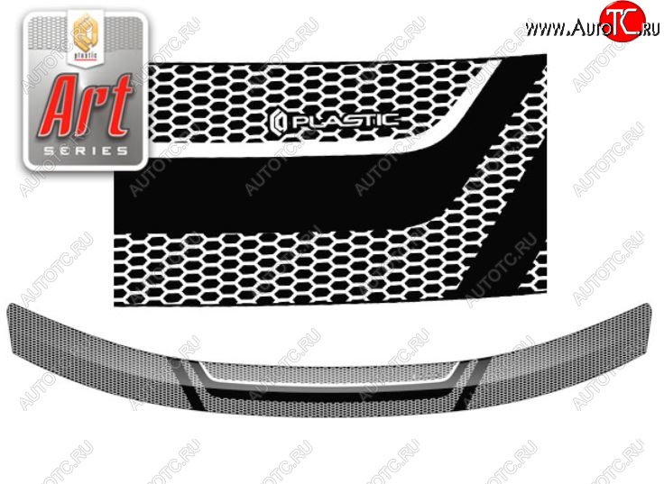 2 259 р. Дефлектор капота CA-Plastiс  Renault Duster  HS (2015-2021) (Серия Art черная)  с доставкой в г. Калуга