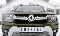 5 999 р. Защитная решётка в воздуховод бампера Russtal (нержавейка)  Renault Duster  HS (2015-2021)  с доставкой в г. Калуга. Увеличить фотографию 1