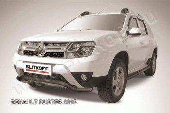 Защита переднего бампер Slitkoff Renault Duster HS рестайлинг (2015-2021)