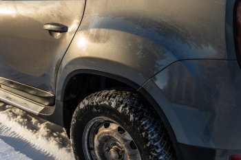 4 099 р. Защитные накладки на арки ArtForm  Renault Duster  HS (2015-2021) (Поверхность: шагрень)  с доставкой в г. Калуга. Увеличить фотографию 3