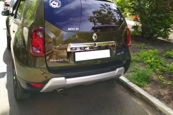 899 р. Защитная накладка заднего бампера Тюн-Авто  Renault Duster  HS (2010-2021)  с доставкой в г. Калуга. Увеличить фотографию 2