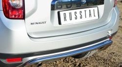 Защита заднего бампера (Ø42 мм волна короткая, нержавейка) Russtal Renault (Рено) Duster (Дастер)  HS (2010-2015) HS дорестайлинг