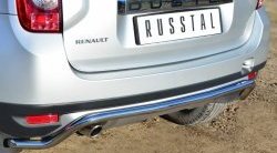 10 949 р. Защита заднего бампера (Ø42 мм волна, нержавейка, 4х4) Russtal  Renault Duster  HS (2010-2015)  с доставкой в г. Калуга. Увеличить фотографию 2