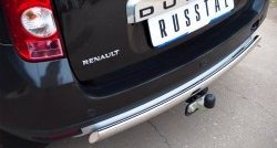 15 649 р. Защита заднего бампера (Ø75х42 мм, нержавейка, 4х4) Russtal  Renault Duster  HS (2010-2015)  с доставкой в г. Калуга. Увеличить фотографию 2