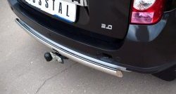 15 649 р. Защита заднего бампера (Ø75х42 мм, нержавейка, 4х4) Russtal  Renault Duster  HS (2010-2015)  с доставкой в г. Калуга. Увеличить фотографию 3