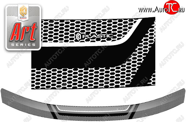 2 259 р. Дефлектор капота CA-Plastiс  Renault Duster  HS (2010-2015) (Серия Art черная)  с доставкой в г. Калуга