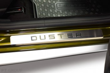 2 299 р. Пороги накладки в проем дверей Petroil Tuning  Renault Duster  HS (2010-2021) (Нержавейка)  с доставкой в г. Калуга. Увеличить фотографию 4
