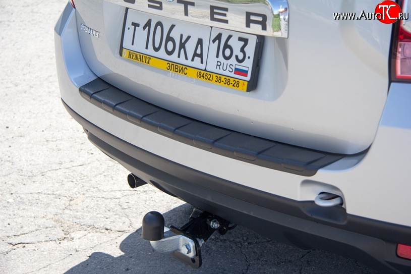 1 039 р. Накладка защитная на задний бампер Petroil Tuning  Renault Duster  HS (2010-2015) (Текстурная поверхность)  с доставкой в г. Калуга