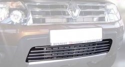 Декоративная вставка воздухозаборника без выреза под ходовые огни Berkut (d12 мм) Renault Duster HS дорестайлинг (2010-2015)