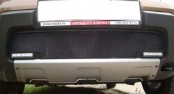 2 099 р. Сетка (с вырезами под ДХО) на бампер Russtal (черная)  Renault Duster  HS (2010-2015)  с доставкой в г. Калуга. Увеличить фотографию 1
