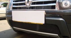 1 469 р. Сетка на бампер Russtal (хром)  Renault Duster  HS (2010-2015)  с доставкой в г. Калуга. Увеличить фотографию 2