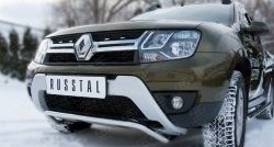 11 449 р. Защита переднего бампера (Ø42 мм волна, нержавейка) Russtal  Renault Duster  HS (2015-2021)  с доставкой в г. Калуга. Увеличить фотографию 2