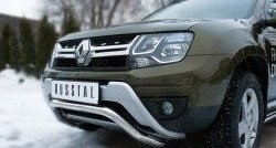 12 999 р. Защита переднего бампера (Ø63 мм волна, нержавейка) Russtal  Renault Duster  HS (2015-2021)  с доставкой в г. Калуга. Увеличить фотографию 2