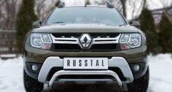 12 999 р. Защита переднего бампера (Ø63 мм волна, нержавейка) Russtal  Renault Duster  HS (2015-2021)  с доставкой в г. Калуга. Увеличить фотографию 1