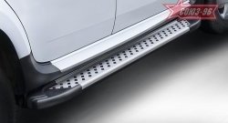 Пороги из алюминиевого профиля Souz-96 Renault Duster HS дорестайлинг (2010-2015)
