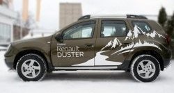 13 099 р. Широкая защита порогов (рестайлинг) Russtal  Renault Duster  HS (2010-2021) (Защита порогов с со скосами на торцах (вариант 1))  с доставкой в г. Калуга. Увеличить фотографию 4