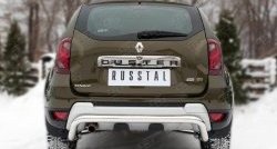 10 399 р. Защита заднего бампера (Ø63 мм волна, нержавейка) Russtal  Renault Duster  HS (2015-2021)  с доставкой в г. Калуга. Увеличить фотографию 1