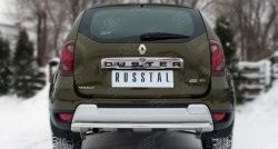 11 449 р. Одинарная защита заднего бампера из трубы диаметром 42 мм (рестайлинг) Russtal  Renault Duster  HS (2010-2021)  с доставкой в г. Калуга. Увеличить фотографию 1
