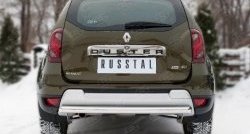 12 999 р. Одинарная защита заднего бампера из трубы диаметром 63 мм (рестайлинг) Russtal  Renault Duster  HS (2010-2021)  с доставкой в г. Калуга. Увеличить фотографию 1