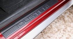 639 р. Комплект накладок на порожки автомобиля RA  Renault Duster  HS (2010-2015)  с доставкой в г. Калуга. Увеличить фотографию 1