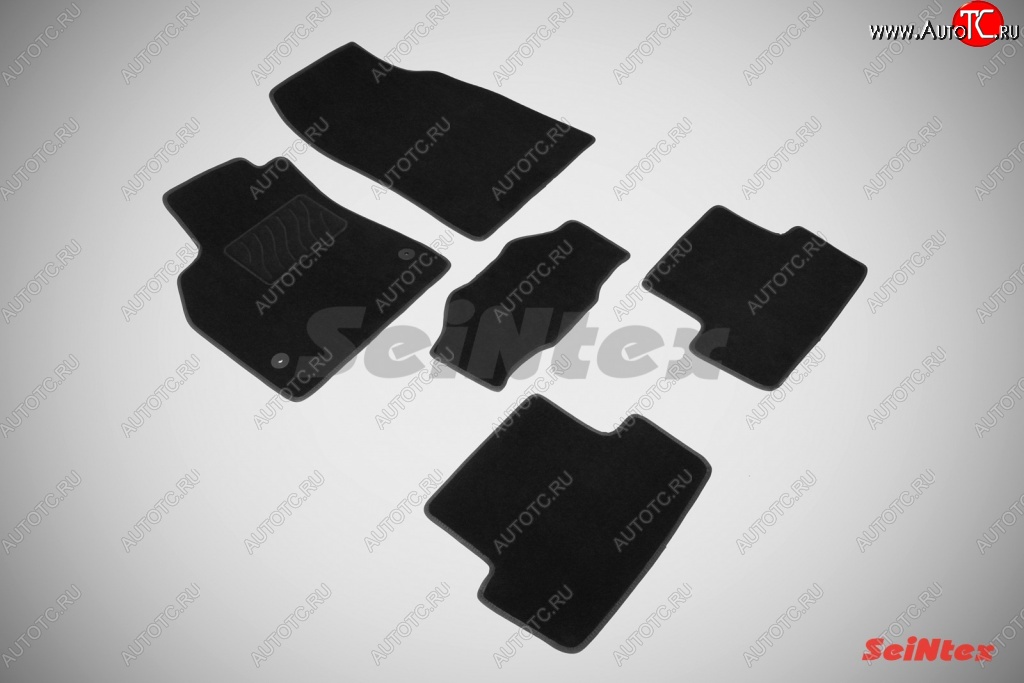 2 499 р. Комплект ворсовых ковриков в салон LUX Seintex  Renault Fluence (2010-2012) (Чёрный)  с доставкой в г. Калуга