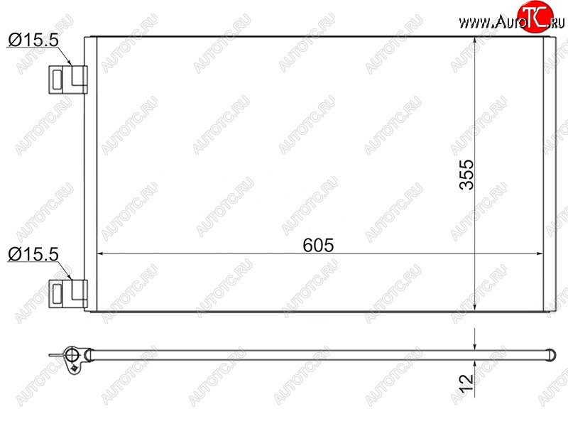 4 999 р. Радиатор кондиционера SAT  Renault Kangoo  KW0 (2008-2013) дорестайлинг  с доставкой в г. Калуга