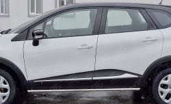 13 699 р. Защита порогов из круглой трубы диаметром 42 мм SLITKOFF  Renault Kaptur (2016-2024) дорестайлинг, рестайлинг  с доставкой в г. Калуга. Увеличить фотографию 4