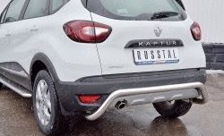 13 549 р. Защита заднего бампера (Ø63 мм волна под машину, нержавейка) Russtal  Renault Kaptur (2016-2020)  с доставкой в г. Калуга. Увеличить фотографию 3