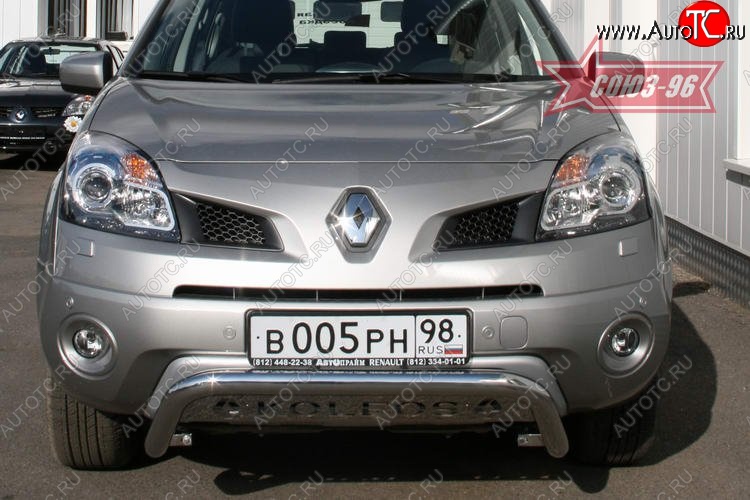 16 379 р. Защита переднего бампера Souz-96 (d60)  Renault Koleos (2007-2011)  с доставкой в г. Калуга