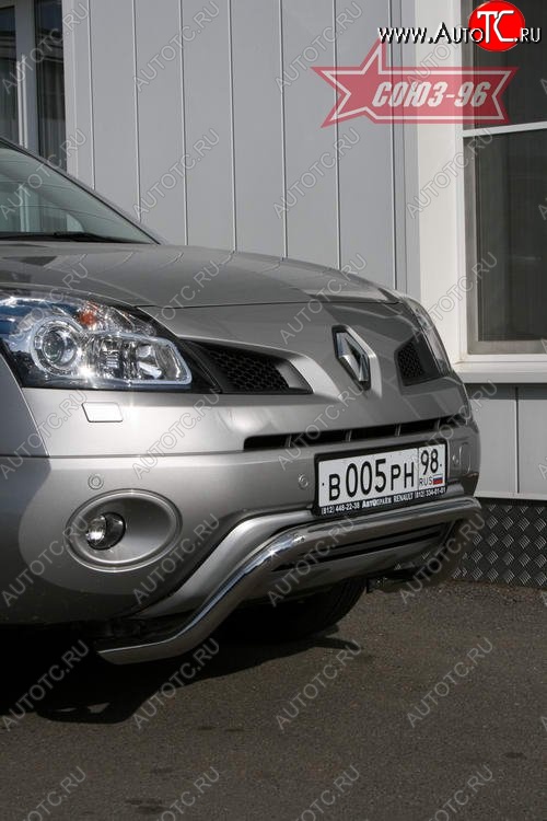 12 383 р. Защита переднего бампера Souz-96 (d60)  Renault Koleos (2007-2011)  с доставкой в г. Калуга