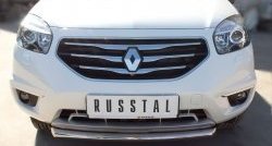 14 499 р. Одинарная защита переднего бампера диаметром 63 мм SLITKOFF Renault Koleos 1 Phase 2 (2011-2013)  с доставкой в г. Калуга. Увеличить фотографию 2