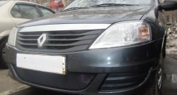 1 469 р. Сетка на бампер Russtal (черная)  Renault Logan  1 (2010-2016)  с доставкой в г. Калуга. Увеличить фотографию 1