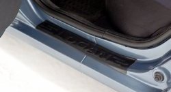 1 529 р. Накладки на порожки автомобиля RA  Renault Logan  1 (2010-2016) (Комплект (4 шт.))  с доставкой в г. Калуга. Увеличить фотографию 1