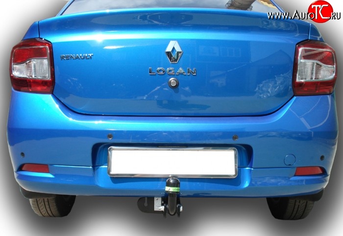 5 999 р. Фаркоп Лидер Плюс Renault Logan 2 дорестайлинг (2014-2018) (Без электропакета)  с доставкой в г. Калуга
