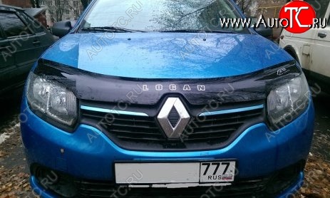 999 р. Дефлектор капота Russtal Renault Logan 2 рестайлинг (2018-2024)  с доставкой в г. Калуга