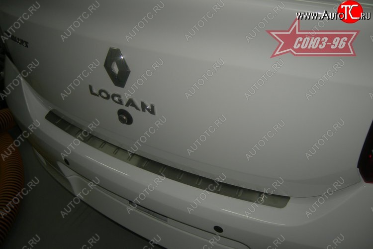 1 439 р. Накладка на задний бампер Souz-96 (штампованная)  Renault Logan  2 (2014-2024)  с доставкой в г. Калуга