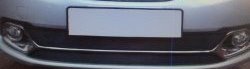 1 789 р. Нижняя защитная сетка на бампер (Privilege, Luxe) Russtal (черная)  Renault Logan  2 (2014-2018)  с доставкой в г. Калуга. Увеличить фотографию 1