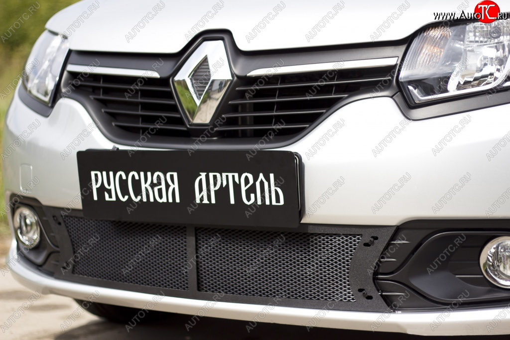 2 099 р. Защитная сетка в нижнюю часть бампера RA  Renault Logan  2 (2014-2018)  с доставкой в г. Калуга