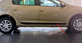999 р. Молдинг двери RA (передний правый)  Renault Logan  2 - Logan Stepway (Поверхность шагрень)  с доставкой в г. Калуга. Увеличить фотографию 1