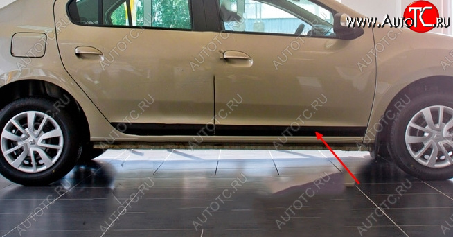 999 р. Молдинг двери RA (передний правый)  Renault Logan  2 - Logan Stepway (Поверхность шагрень)  с доставкой в г. Калуга