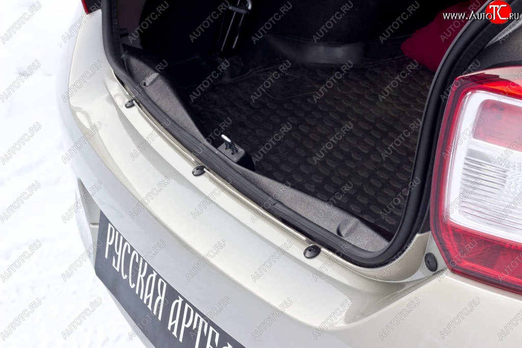 1 029 р. Пластиковый порожек в багажник автомобиля RA  Renault Logan  2 (2014-2024)  с доставкой в г. Калуга