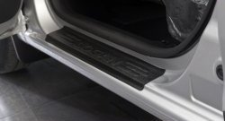1 699 р. Накладки на порожки автомобиля RA Renault Logan 2 рестайлинг (2018-2024) (Комплект (4 шт.))  с доставкой в г. Калуга. Увеличить фотографию 1