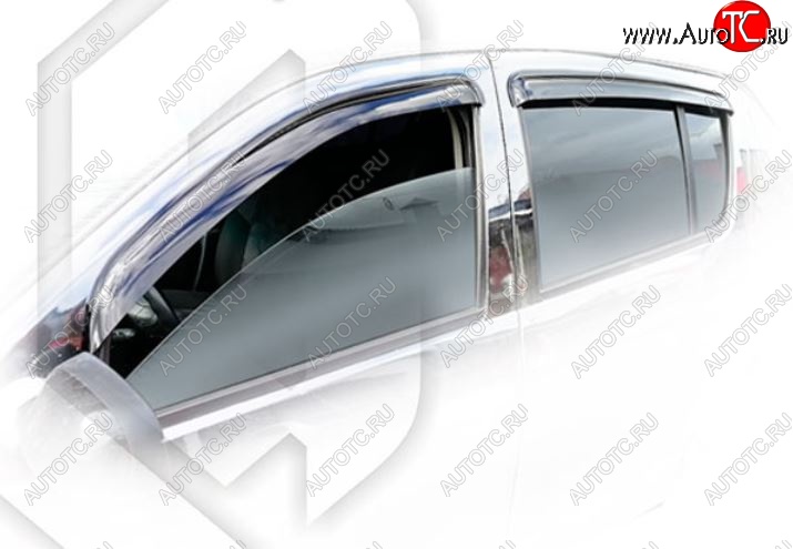 2 059 р. Дефлектора окон CA-Plastiс  Renault Sandero  (BS) (2009-2014) (Classic полупрозрачный, Без хром.молдинга)  с доставкой в г. Калуга