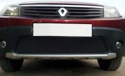 1 469 р. Сетка на бампер Russtal (черная)  Renault Sandero  (BS) (2009-2014)  с доставкой в г. Калуга. Увеличить фотографию 1