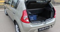 1 799 р. Пластиковый порожек в багажник автомобиля RA  Renault Sandero  (BS) (2009-2014) (Standart)  с доставкой в г. Калуга. Увеличить фотографию 2