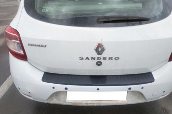 499 р. Защитная накладка заднего бампера Тюн-Авто  Renault Sandero Stepway  (B8) (2014-2018)  с доставкой в г. Калуга. Увеличить фотографию 4
